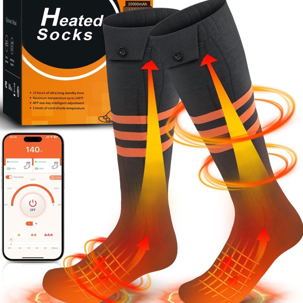 Heated sock come with batteries and charger